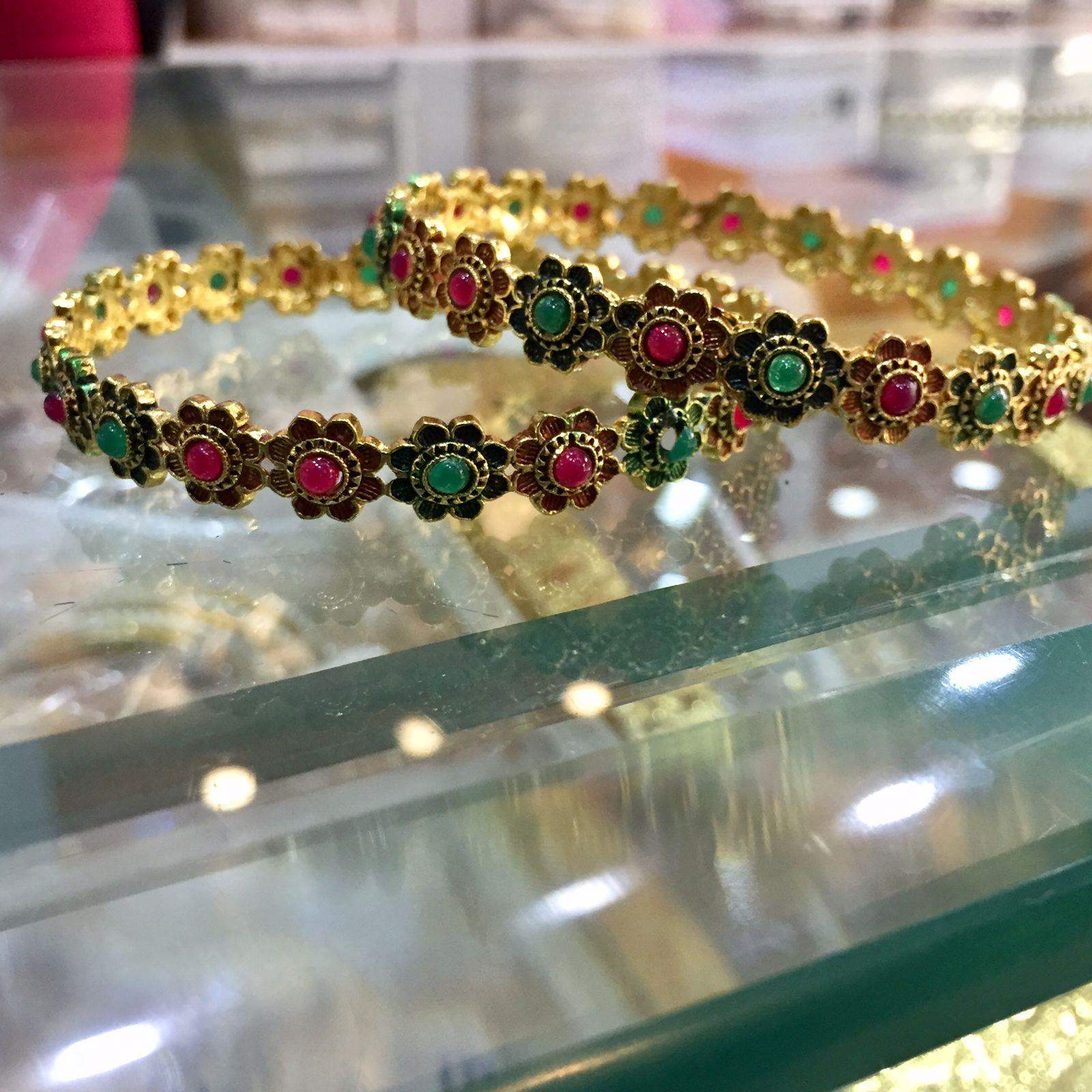 designer gold plated bangles - Vijay & Sons