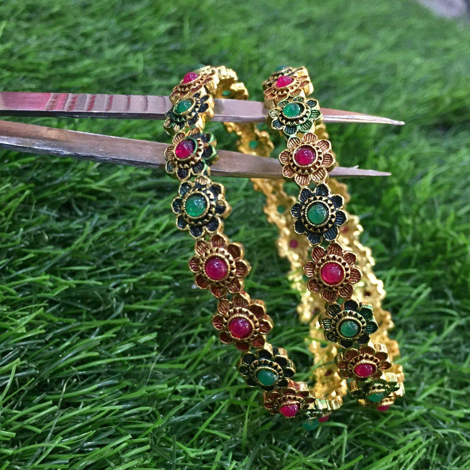 designer gold plated bangles - Vijay & Sons