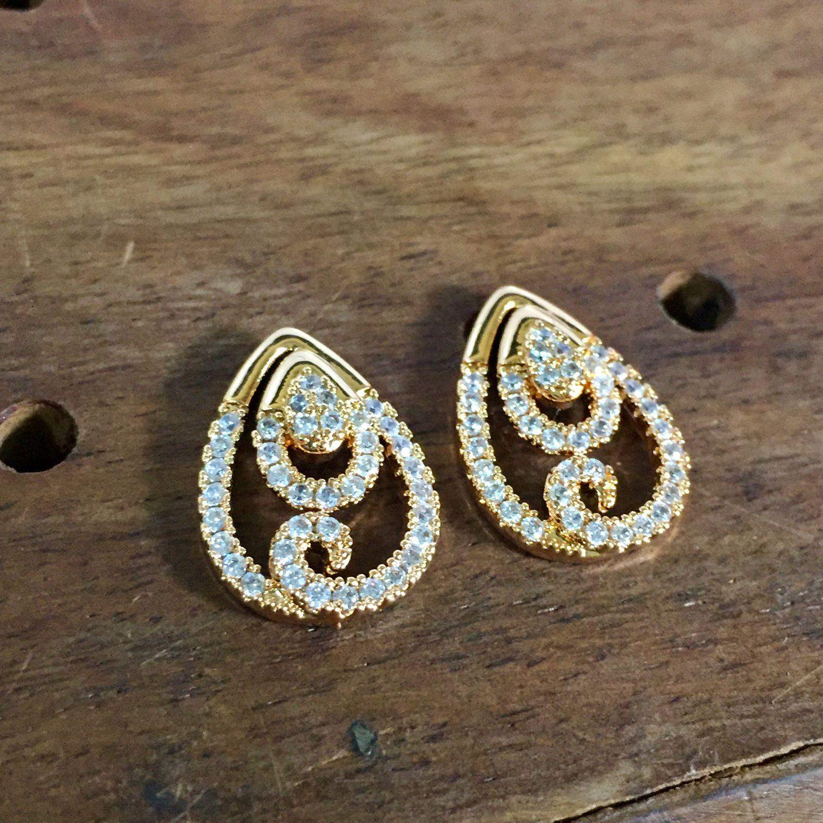 Zircon Earrings 35445 - Vijay & Sons