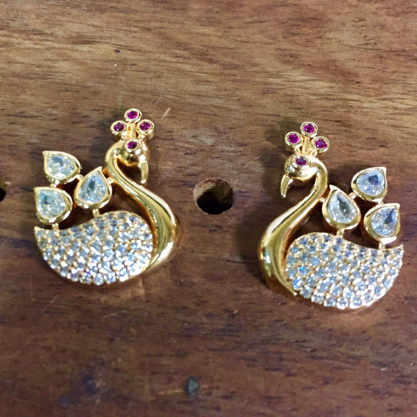 Ruby Victorian Studs - Vijay & Sons