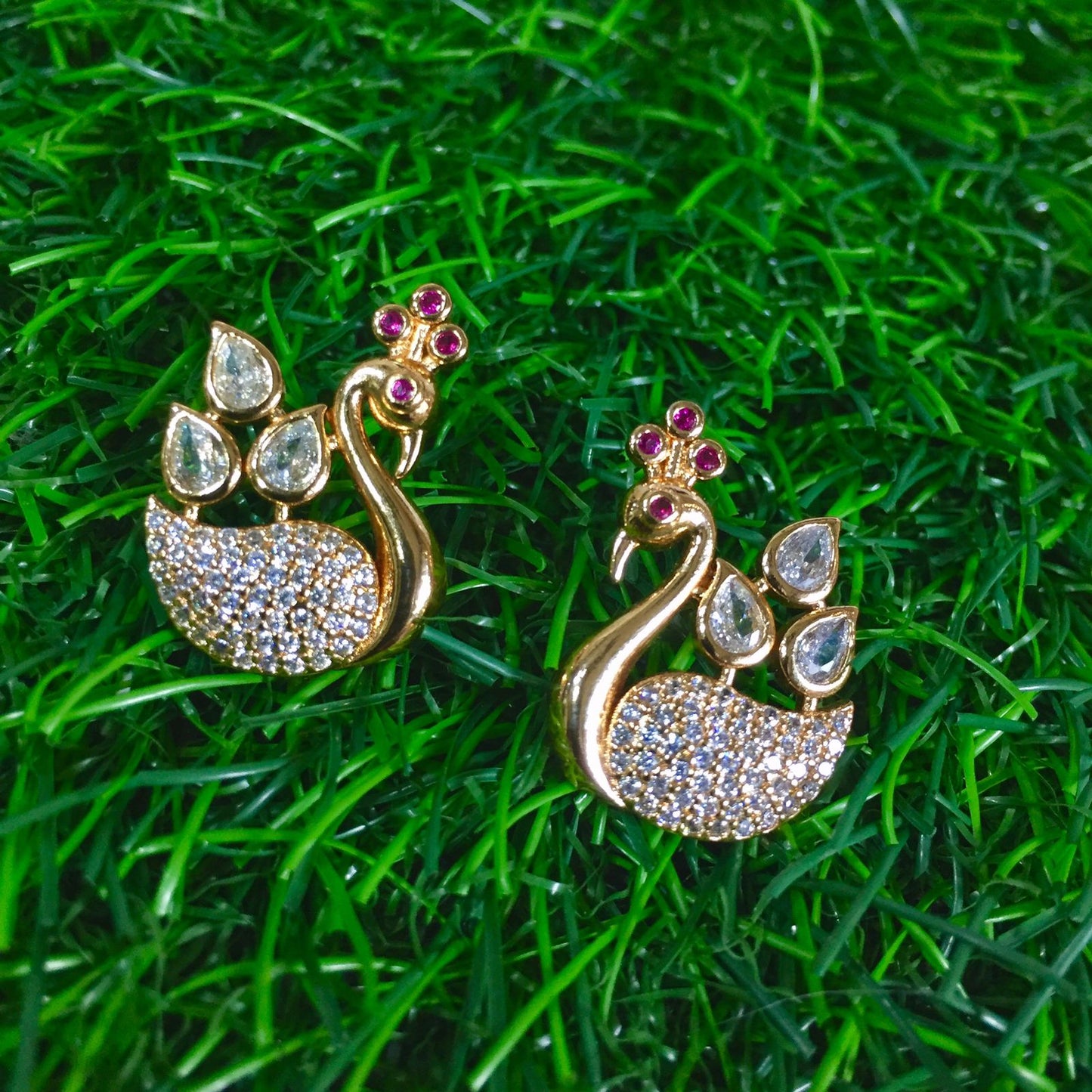 Ruby Victorian Studs