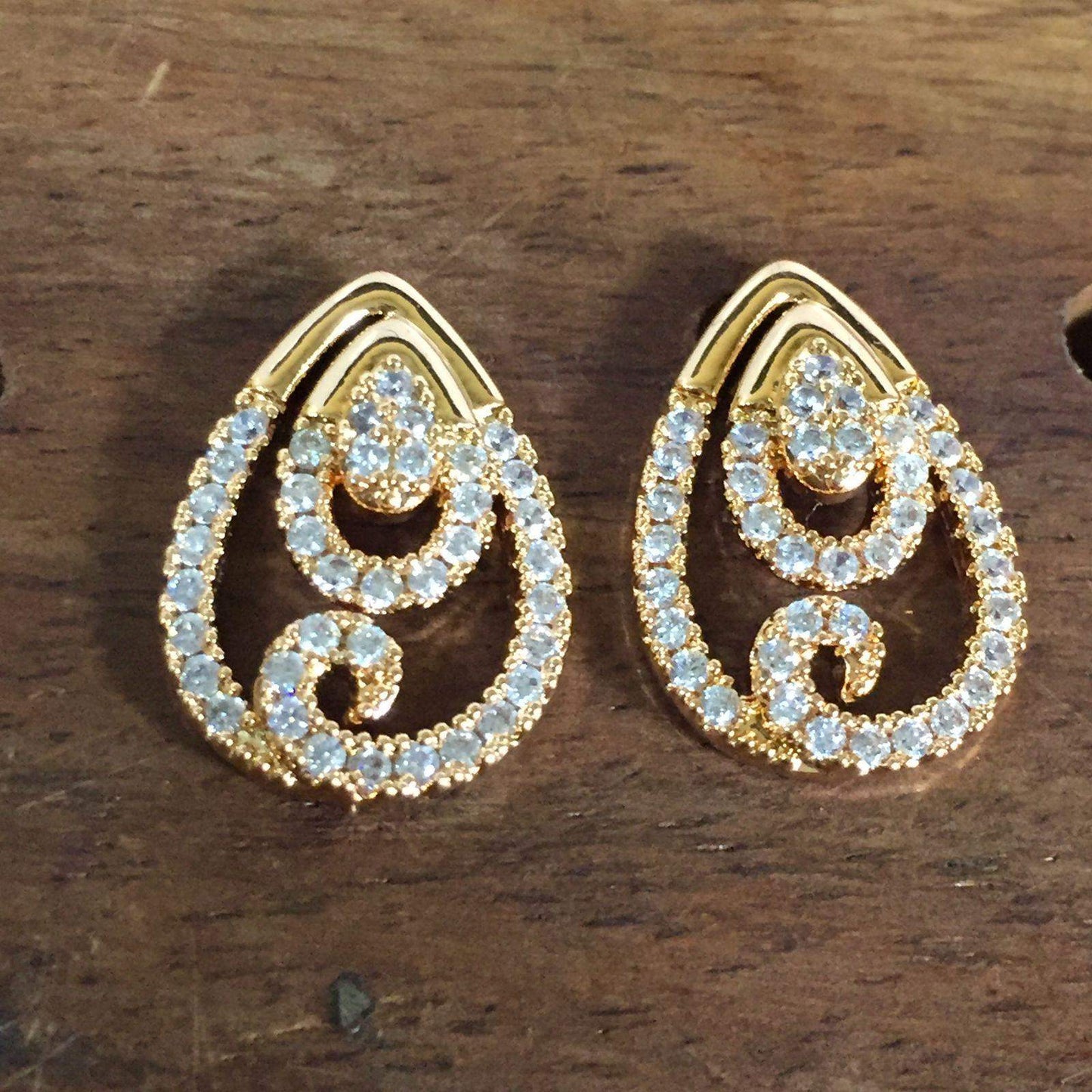 Zircon Earrings 35445 - Vijay & Sons