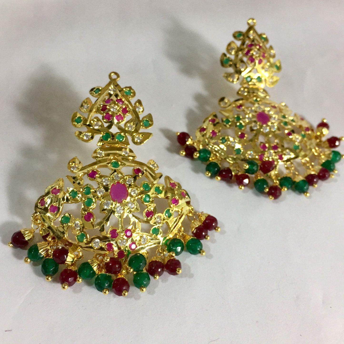 Jadau Earrings 15454 - Vijay & Sons