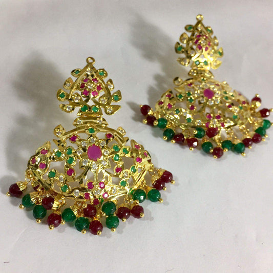 Jadau Earrings 15454 - Vijay & Sons