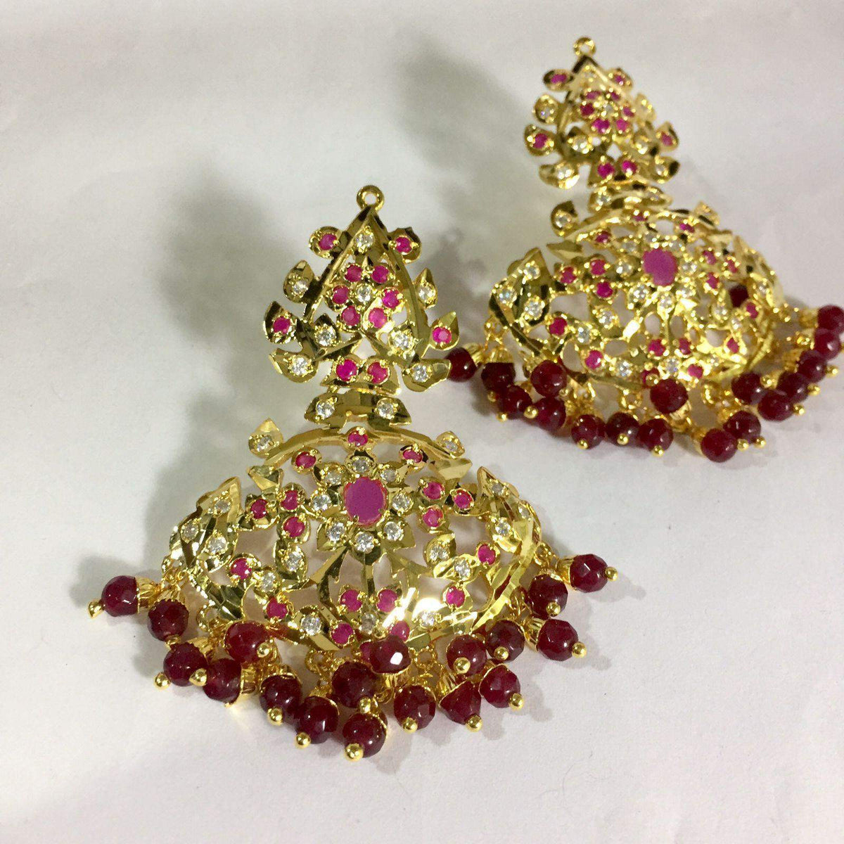 Jadau Earrings 15454 - Vijay & Sons