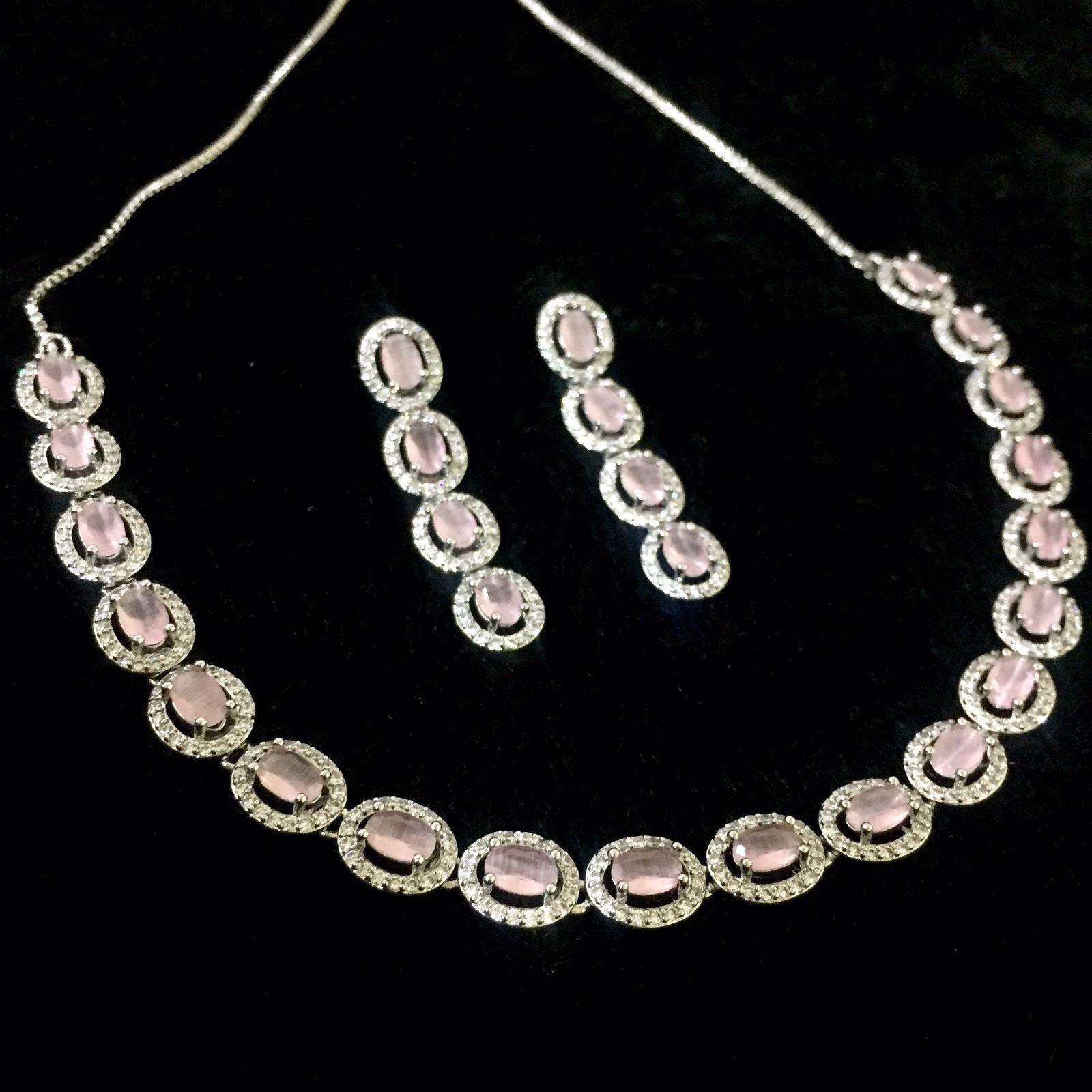 Zircon Necklace Sets 6867 - Vijay & Sons