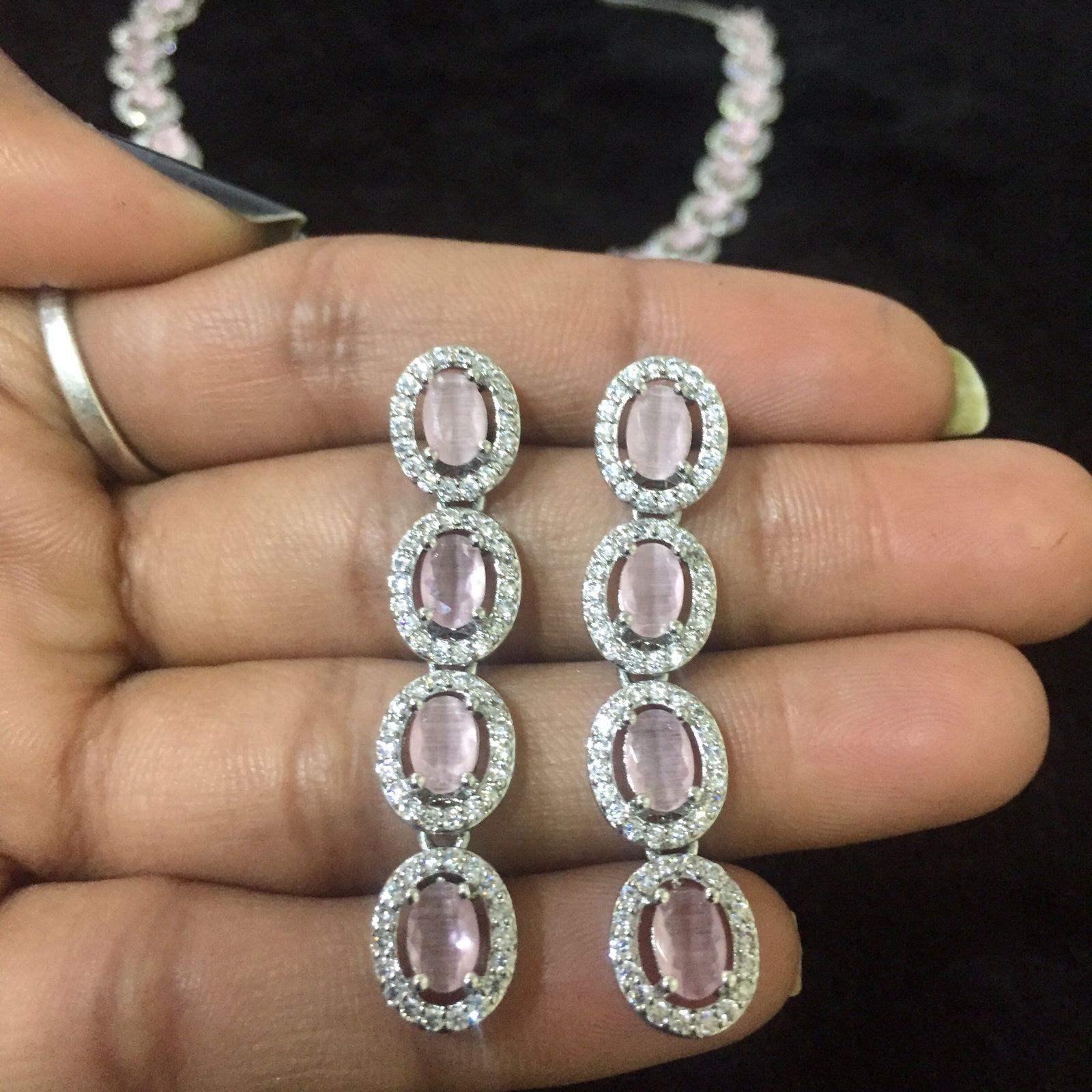 Zircon Necklace Sets 6867 - Vijay & Sons