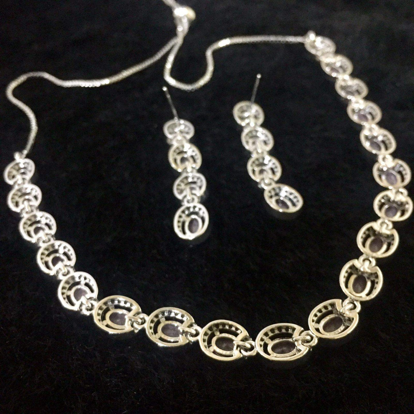 Zircon Necklace Sets 57678 - Vijay & Sons