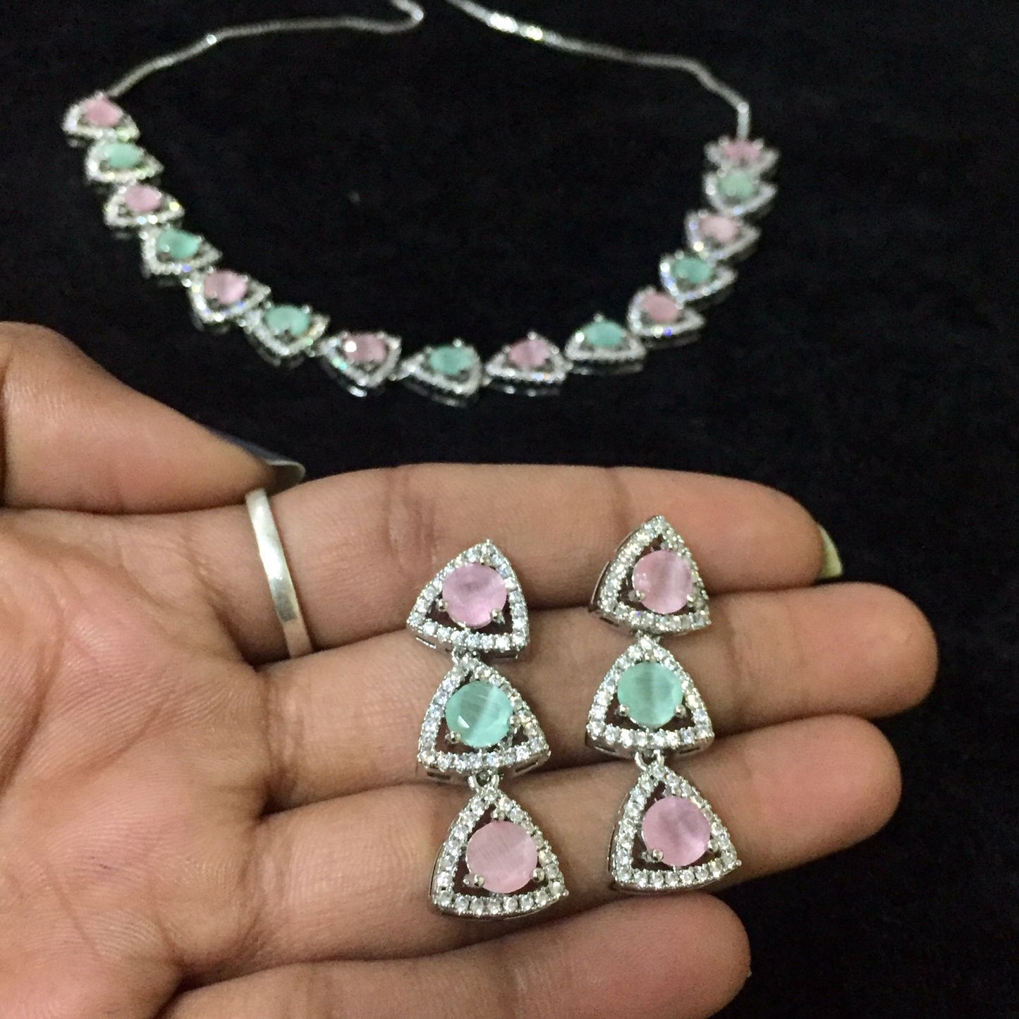 Zircon Necklace Sets 688578