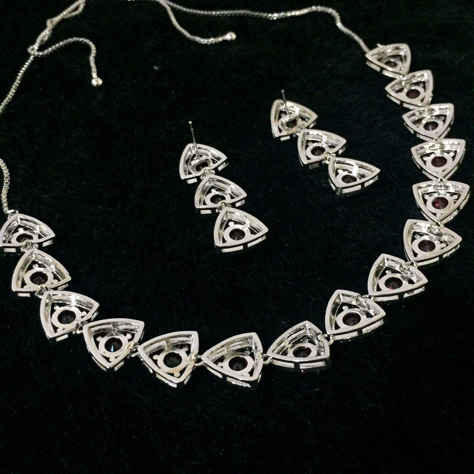 Zircon Necklace Sets 587578 - Vijay & Sons