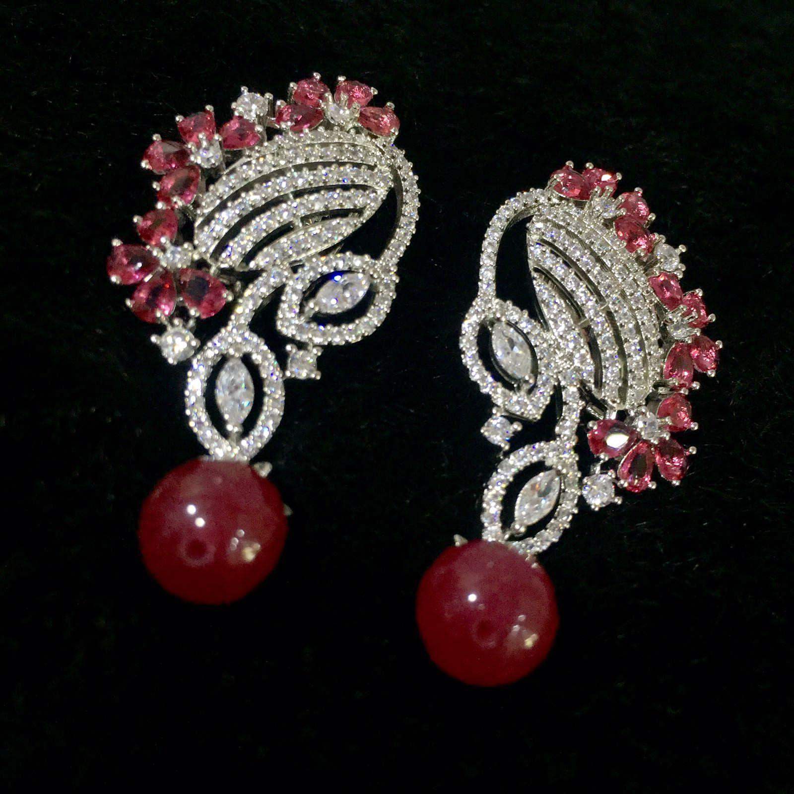American diamond earrings 465335 - Vijay & Sons