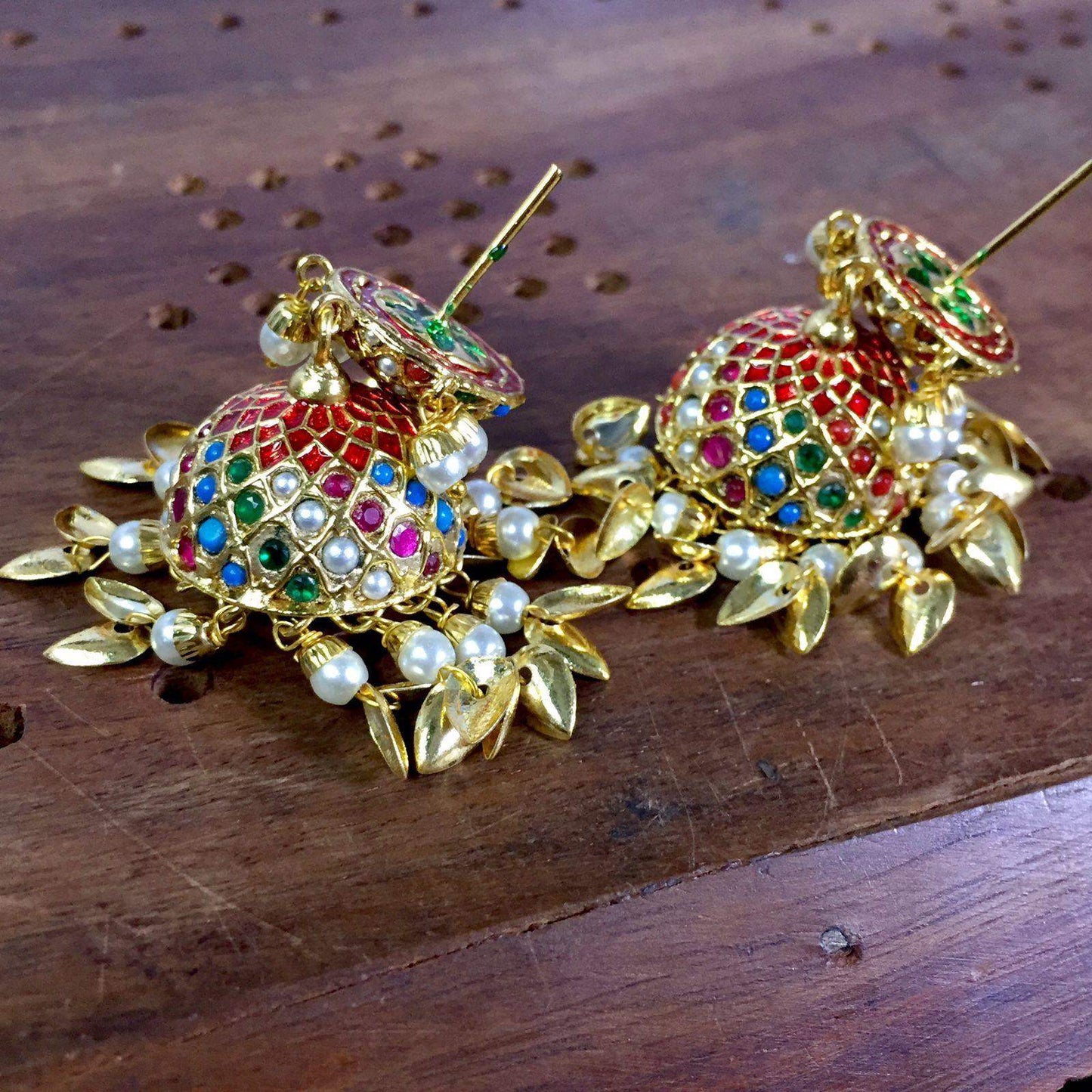 Jadau Earrings 354356 - Vijay & Sons