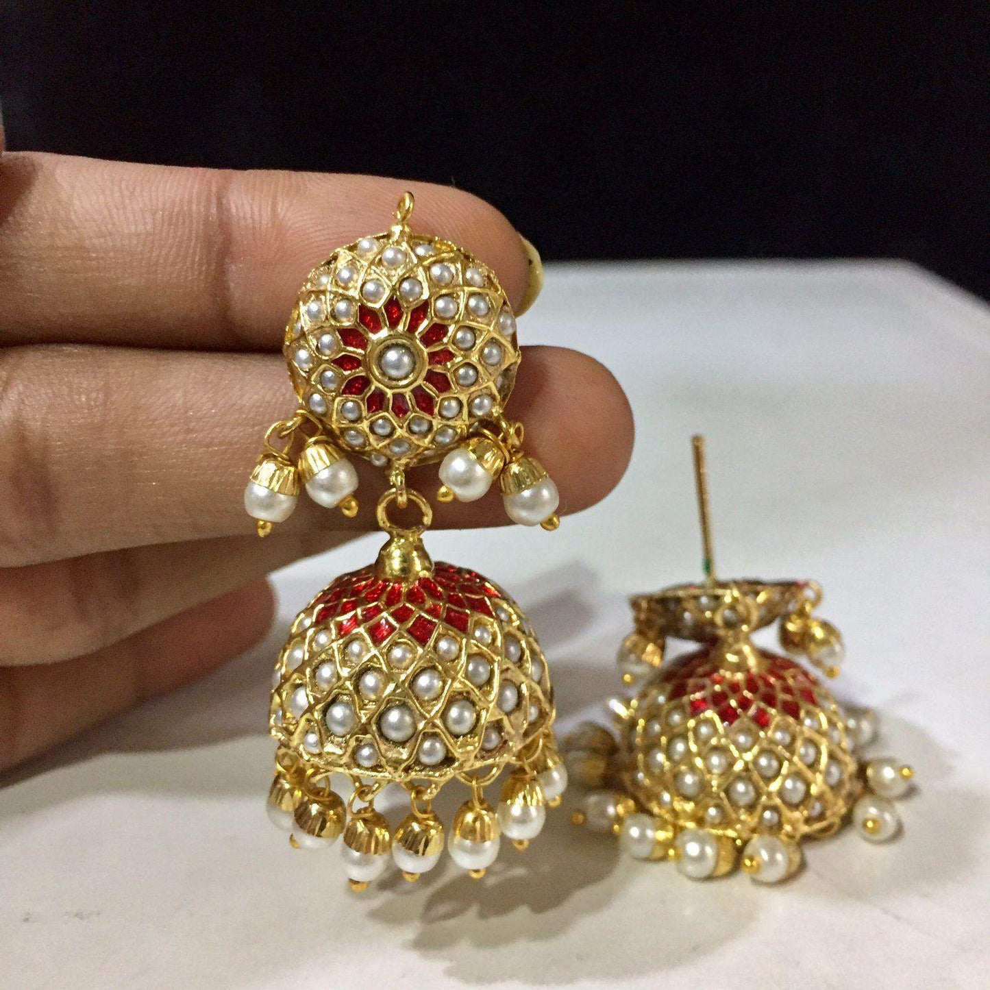 Jadau Earrings 675345 - Vijay & Sons