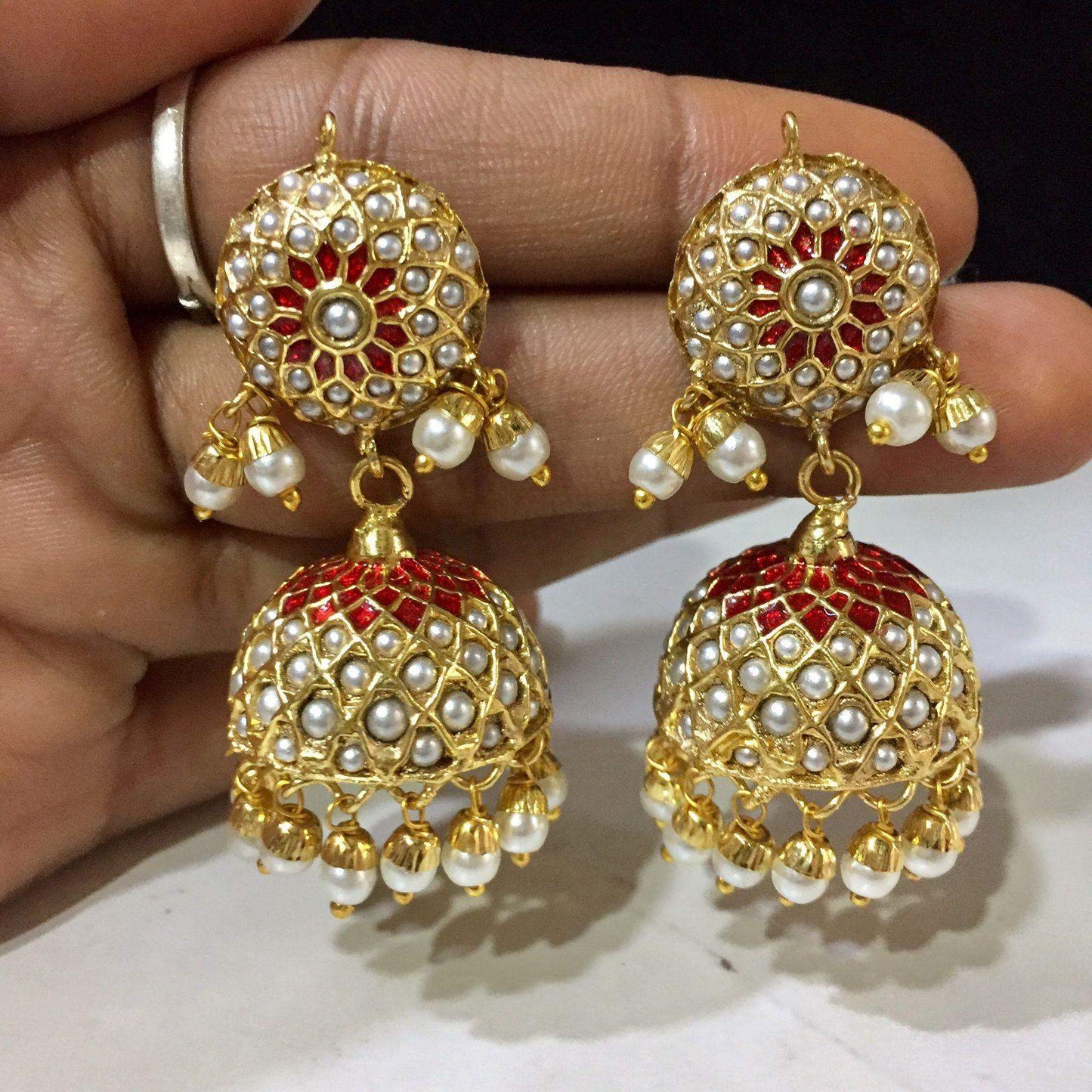 Jadau Earrings 675345 - Vijay & Sons