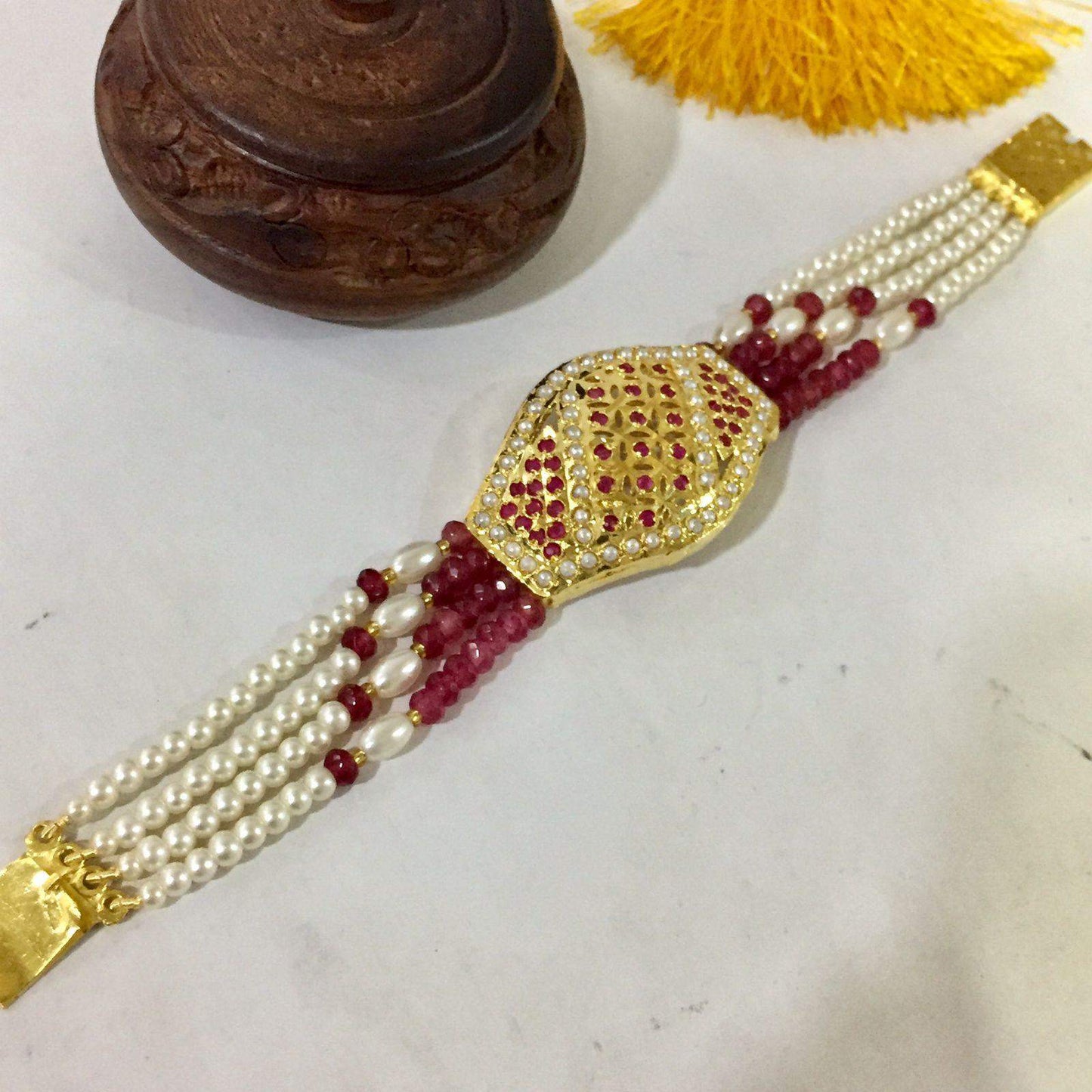 Jadau Bracelet 355445 - Vijay & Sons