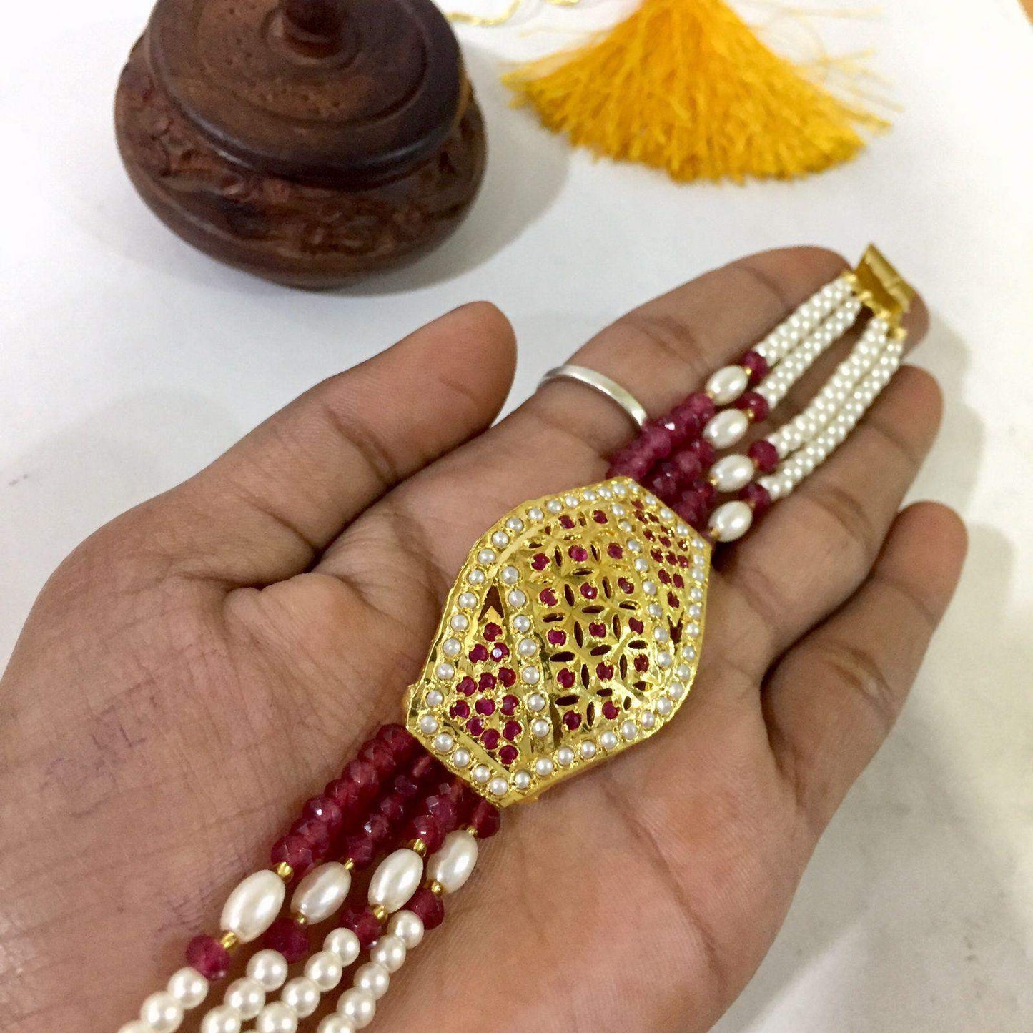 Jadau Bracelet 355445 - Vijay & Sons