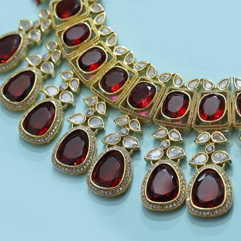 Kundan Necklace Set 57655 - Vijay & Sons