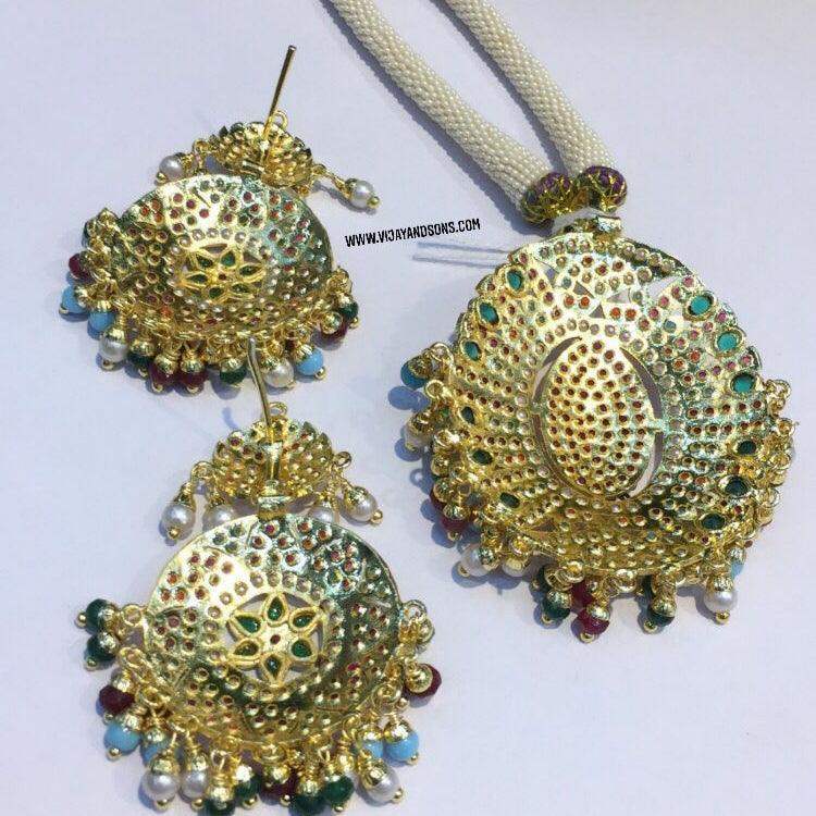 Jadau pendant set 589653 - Vijay & Sons