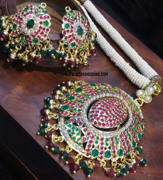 Jadau pendant set 589653 - Vijay & Sons