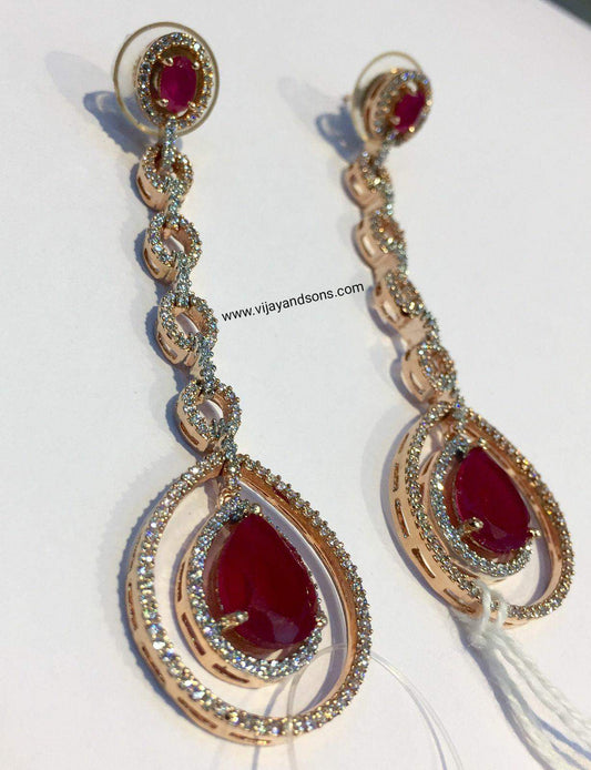 American diamond earrings - Vijay & Sons