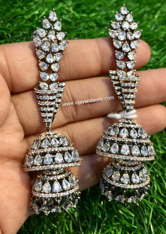 American diamond earrings - Vijay & Sons
