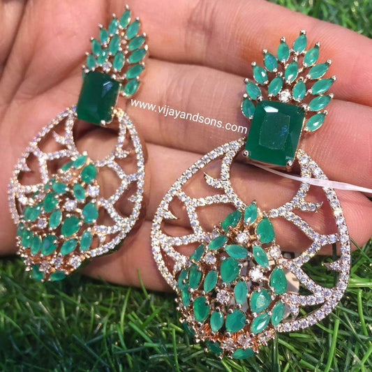 American diamond earrings 5665 - Vijay & Sons
