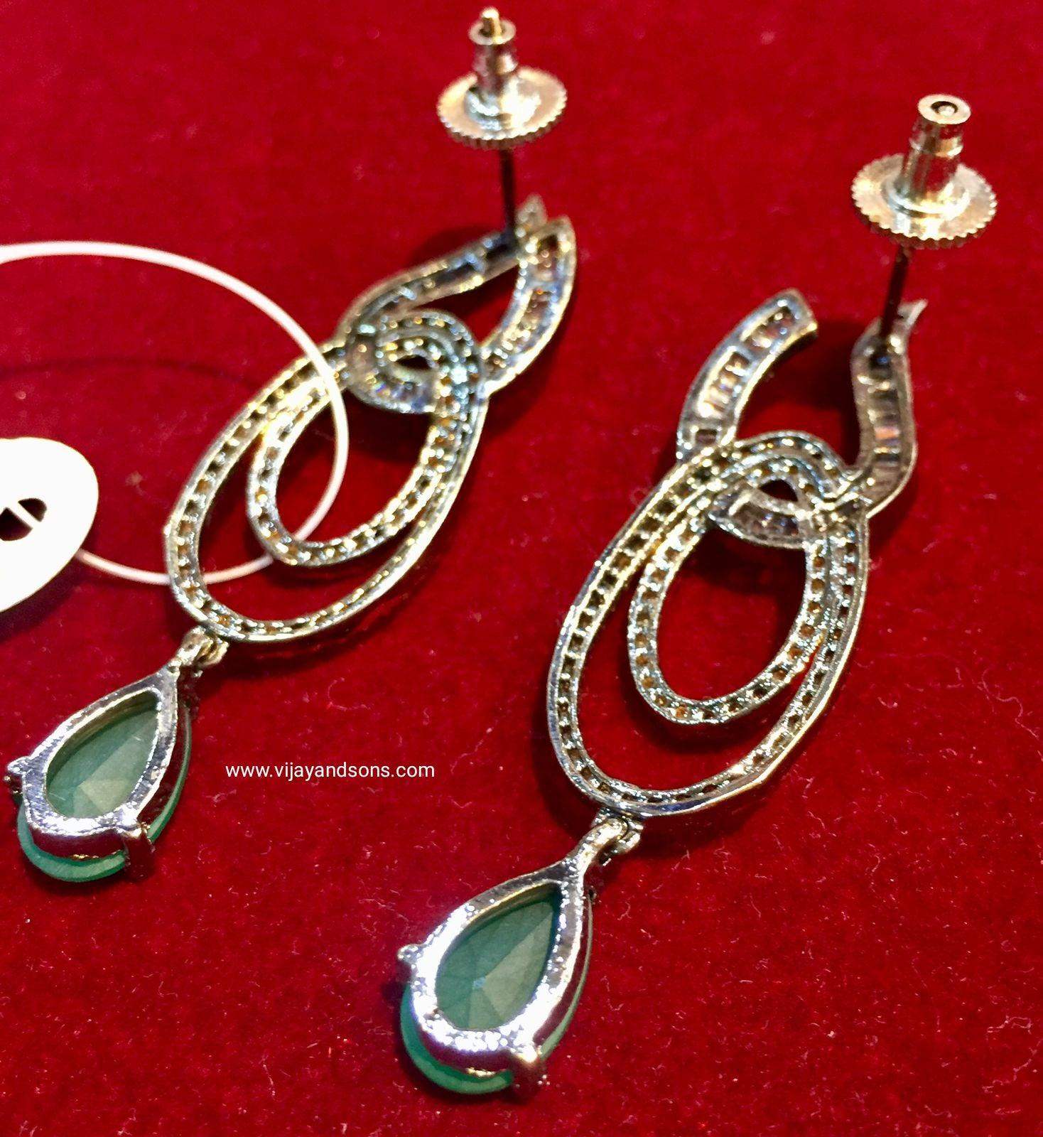 American diamond earrings 525627 - Vijay & Sons
