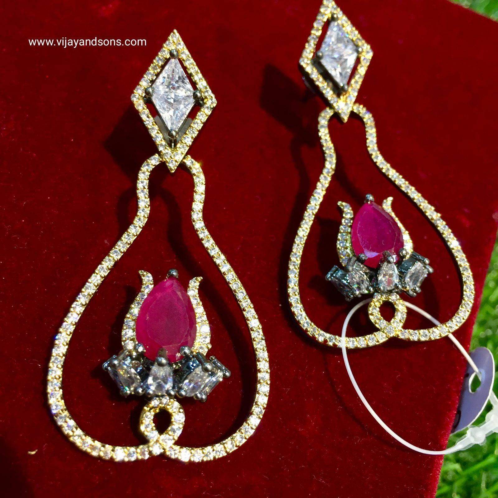 American diamond earrings 688554 - Vijay & Sons