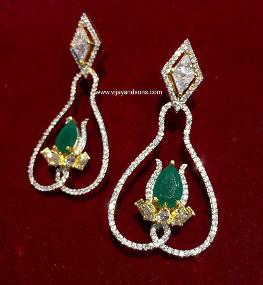 American diamond earrings 454790 - Vijay & Sons