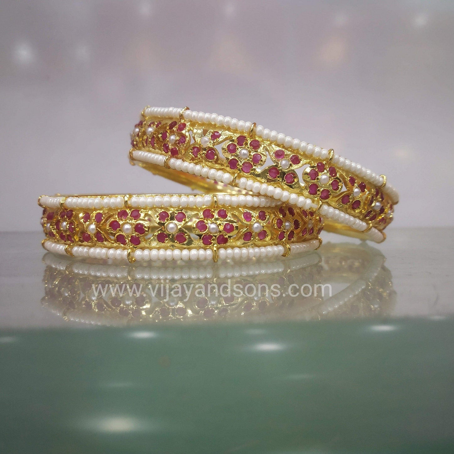 Jadau bangles 648437 - Vijay & Sons