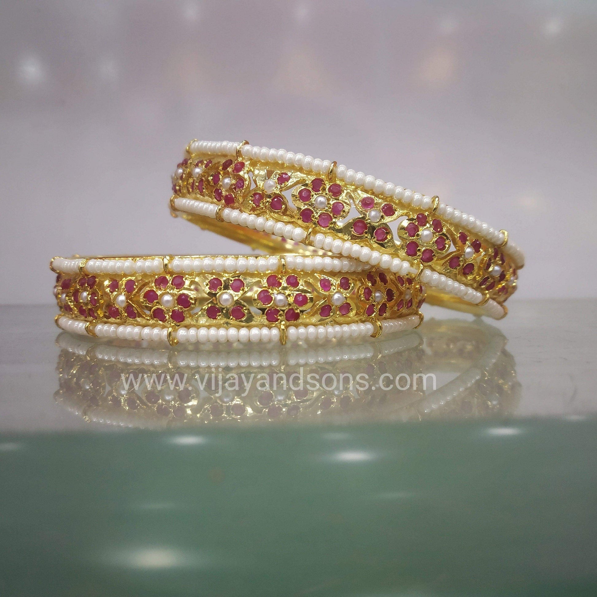 Jadau bangles 648437 - Vijay & Sons