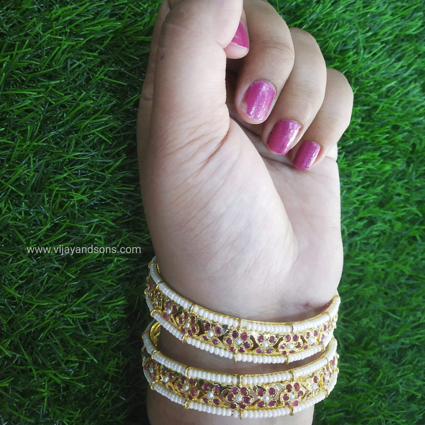 Jadau bangles 648437 - Vijay & Sons