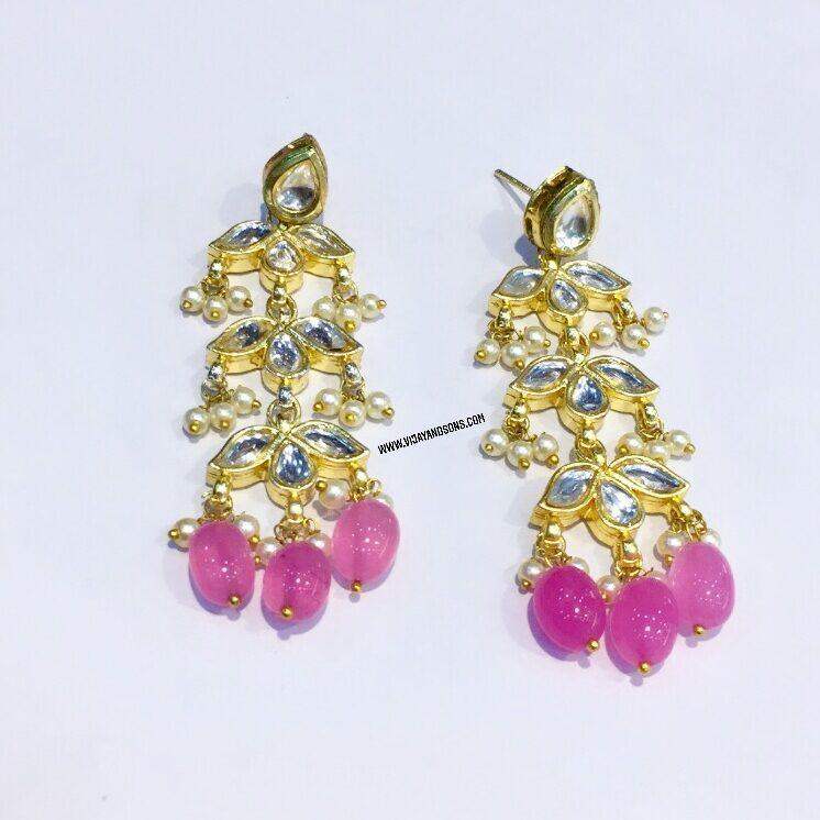 Stylish Kundan Earrings - Vijay & Sons