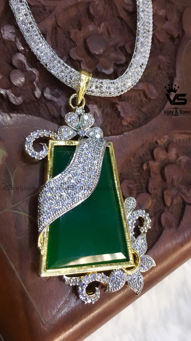 dimond pendent set for girls freeshipping - Vijay & Sons