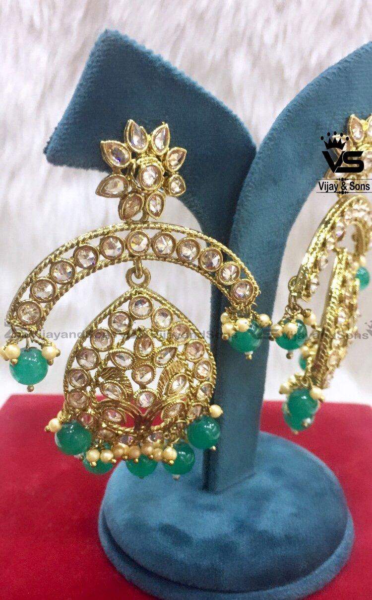Kundan Earrings 21134 - Vijay & Sons