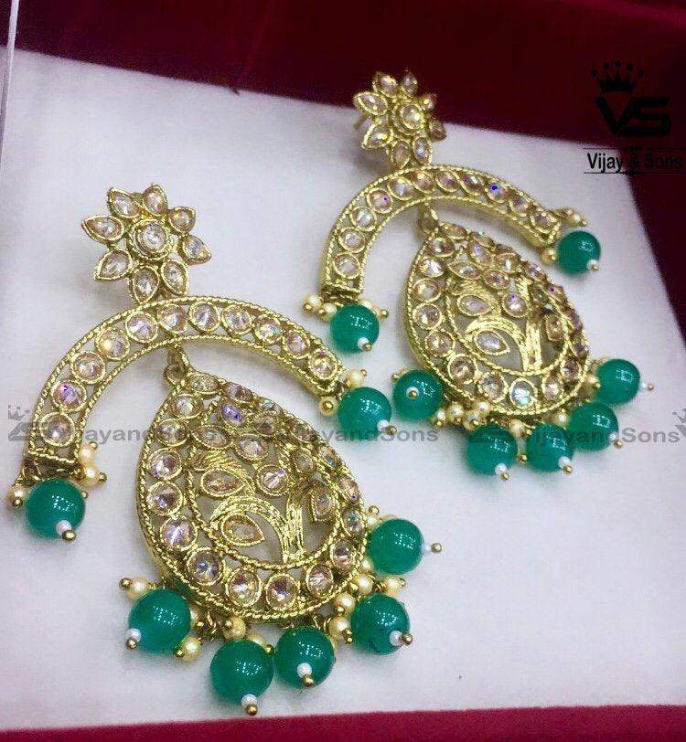 Kundan Earrings 21134 - Vijay & Sons