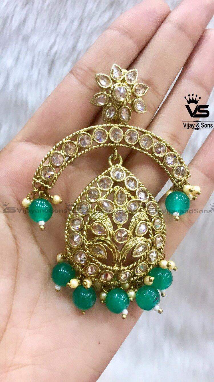Kundan Earrings 21134 - Vijay & Sons