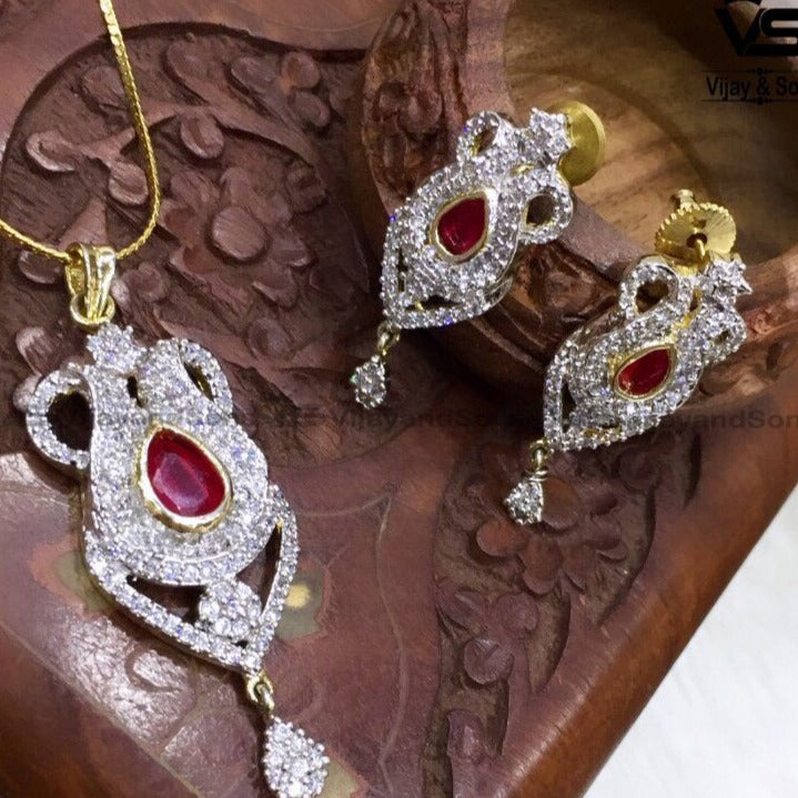 Diamond Pendant sets 80 freeshipping - Vijay & Sons