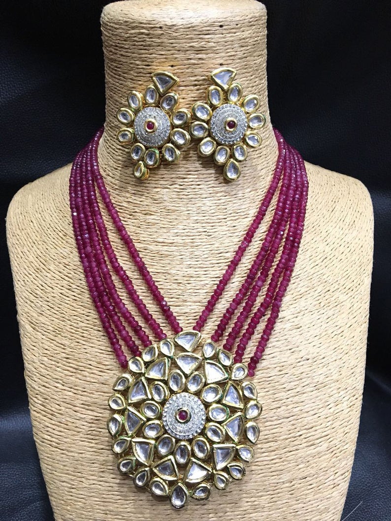 Raani Haar and Necklace Set Designs in Kundan