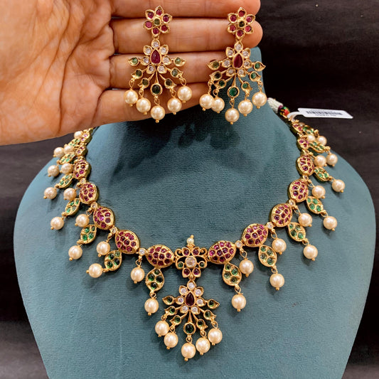 Jadau Necklace Sets 45554