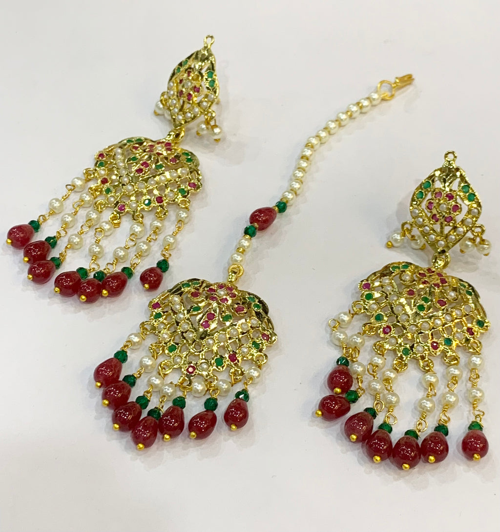 Jadau Tikka Earrings 494729