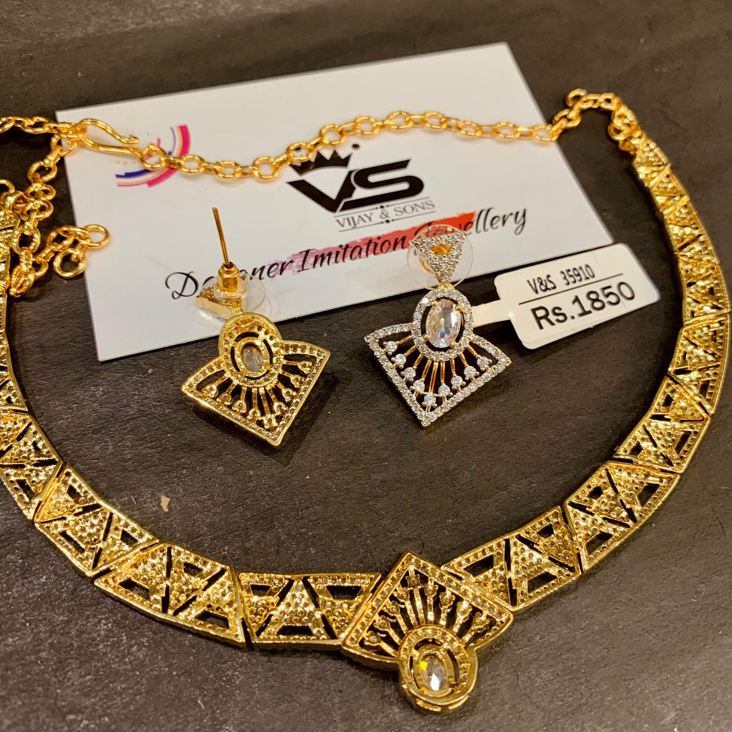 Zircon Necklace Set 412332