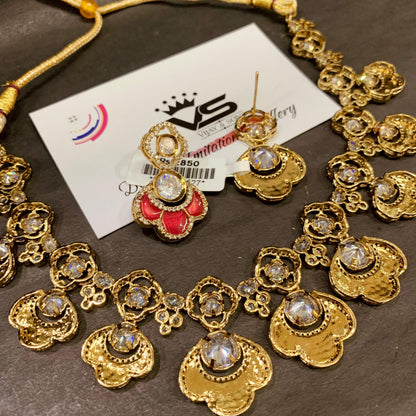 Kundan Necklace Set 45654