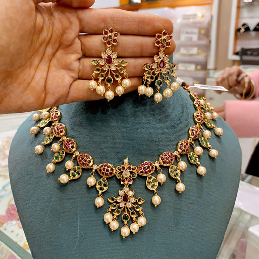 Jadau Necklace Sets 45554