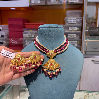 Gold Forming Necklace Set 514665