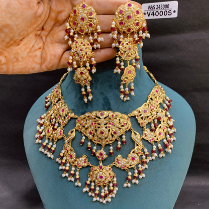 Jadau Necklace Set 46654