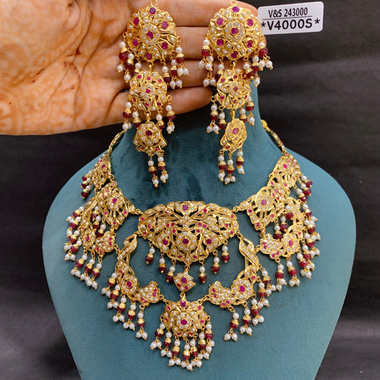 Jadau Necklace Set 46654
