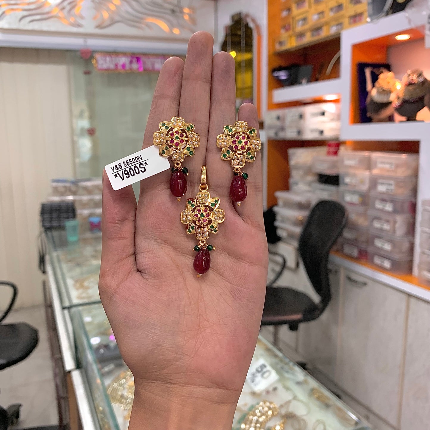 Jadau Pendant Set 456657