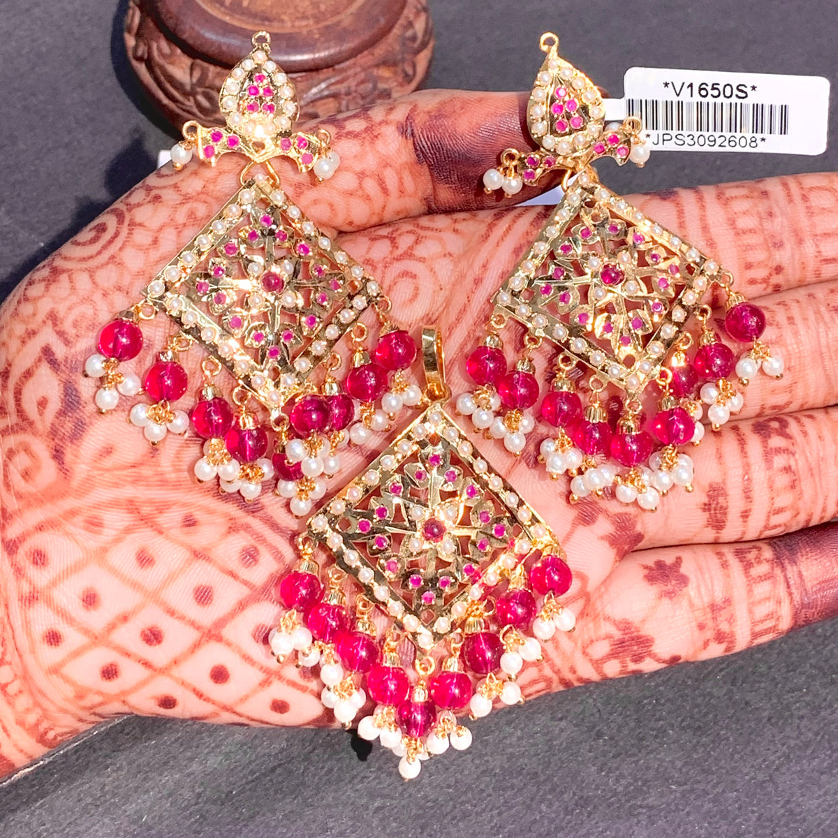 Jadau Pendant Set 4544565