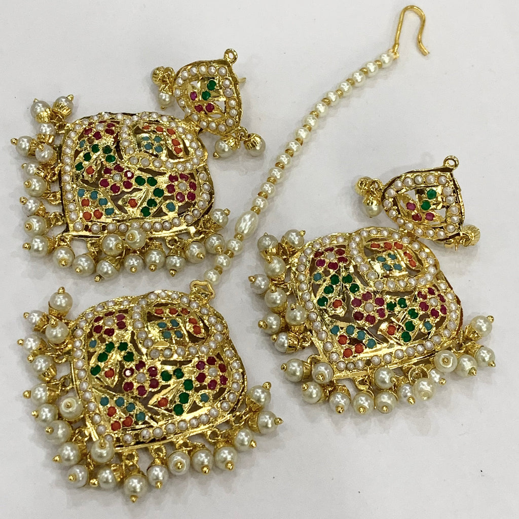 Jadau Tikka Earrings 56254